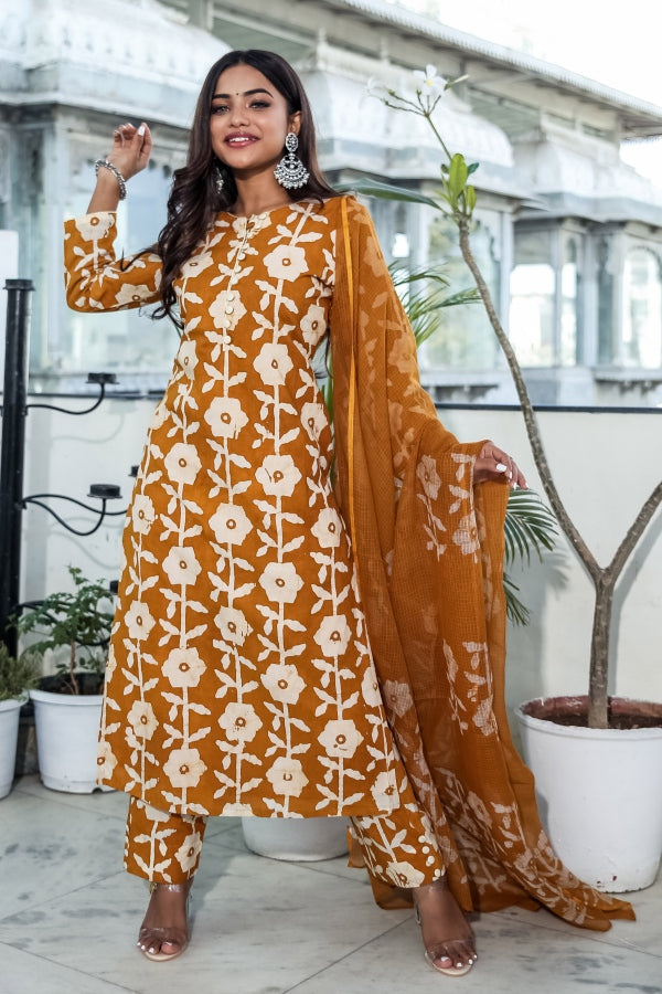 Cotton Handblock Printed Kurta Pant