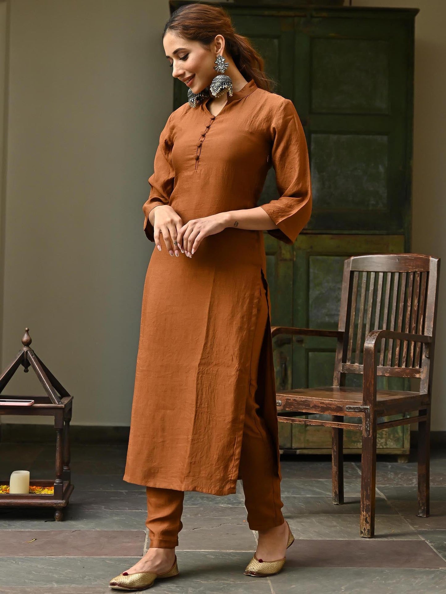 Brown Kurta Set