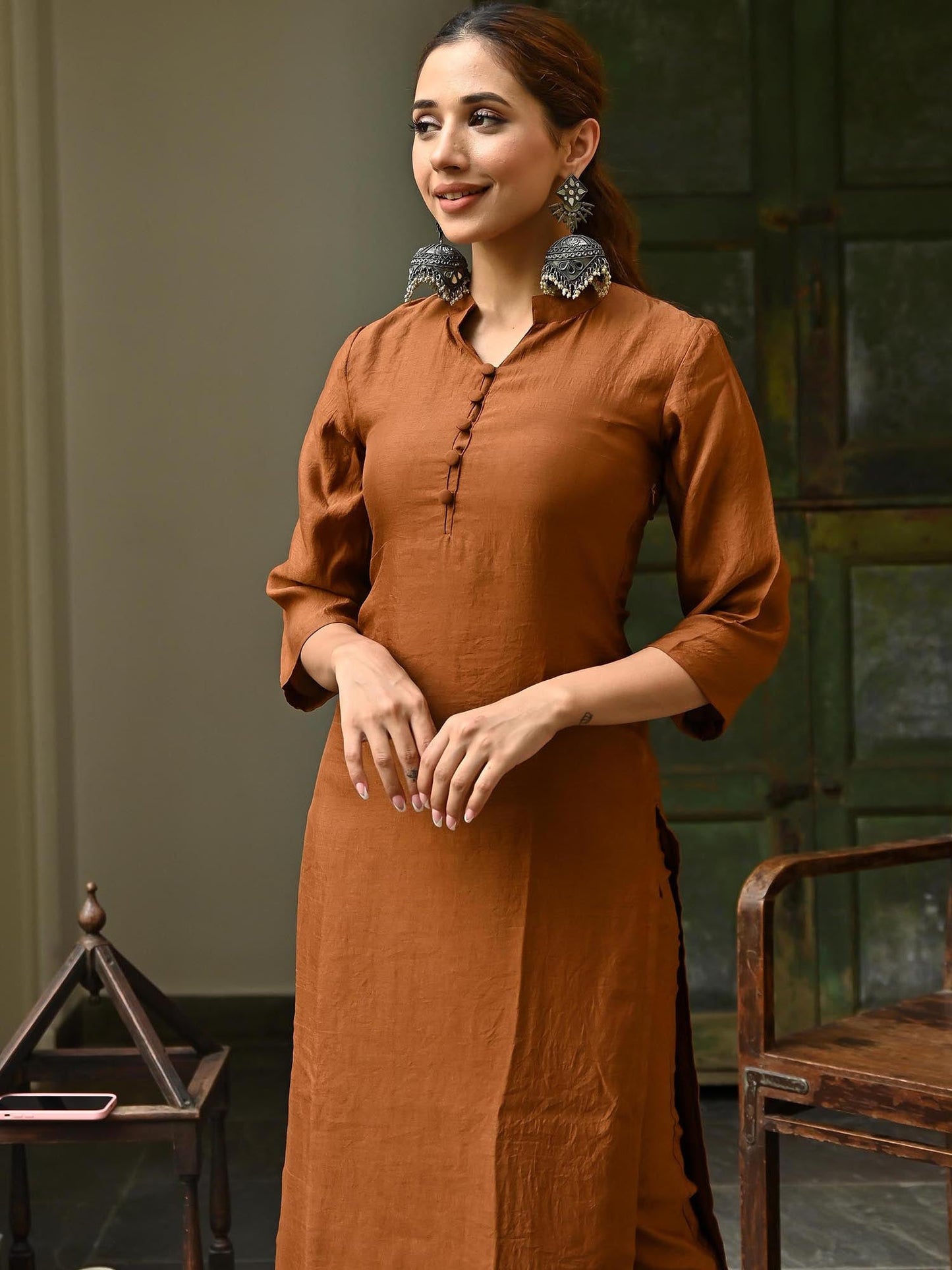 Brown Kurta Set