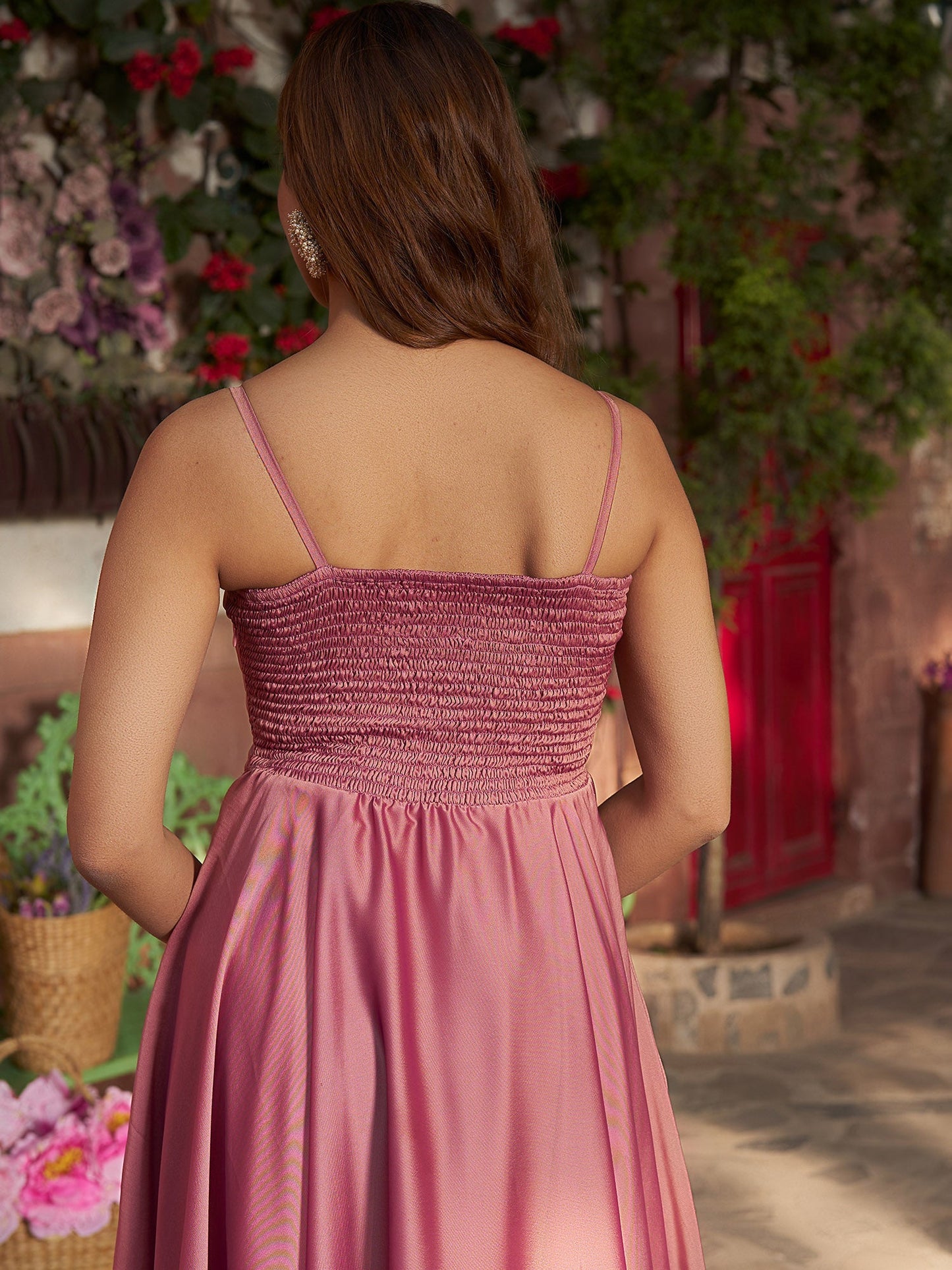 Rose Pink Anarkali Set