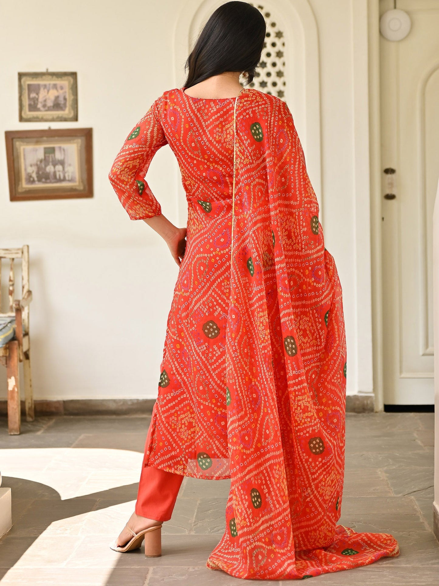 Bandhej Printed Kurta Set