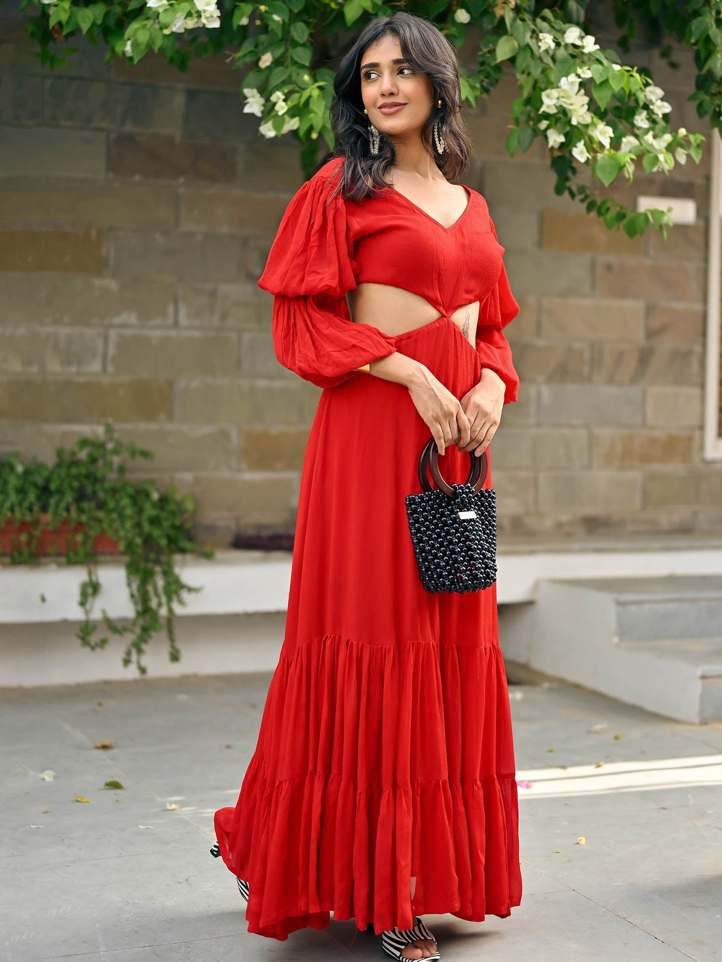 Kristina Red long Dress