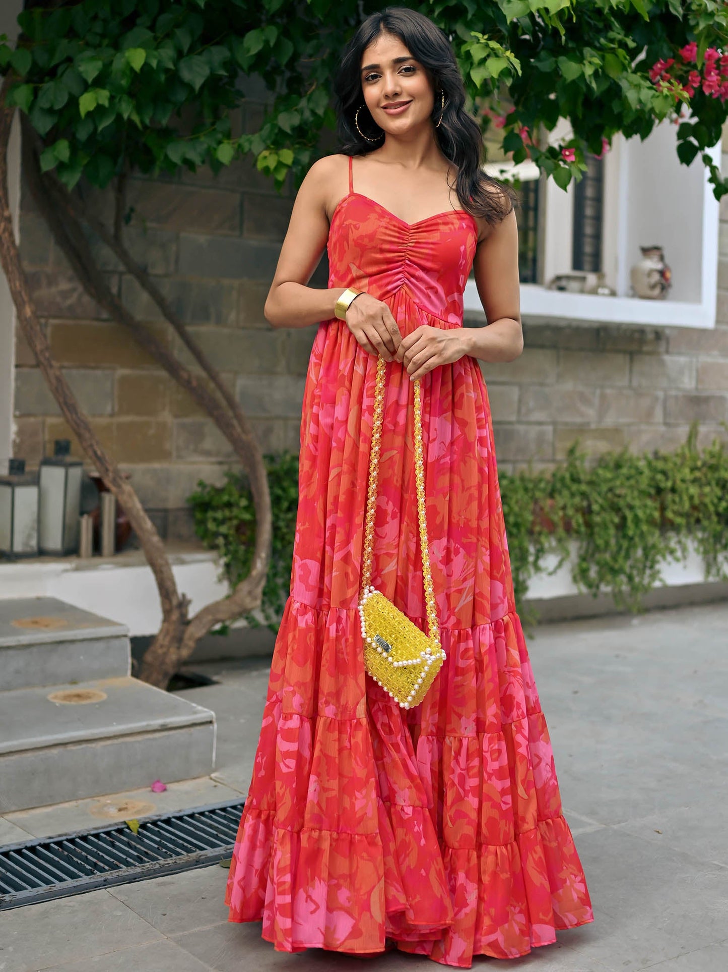 Ayla Printed Chiffon Dress