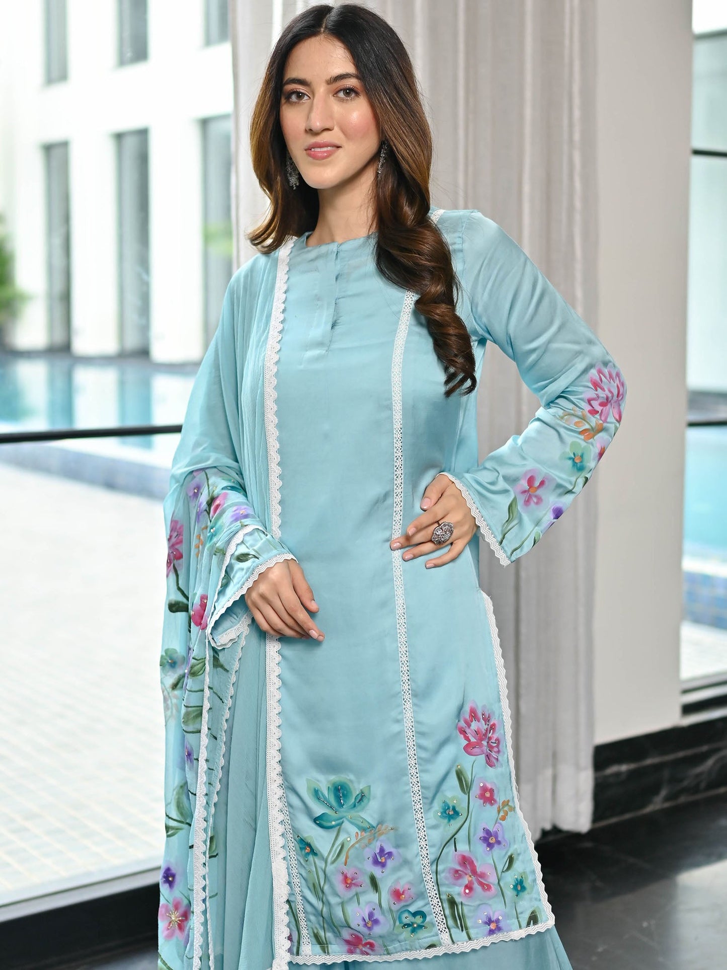 Kaarigiri Blue Kurta Set
