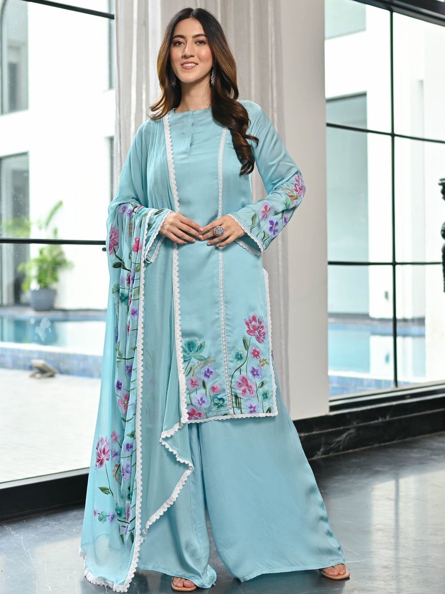Kaarigiri Blue Kurta Set