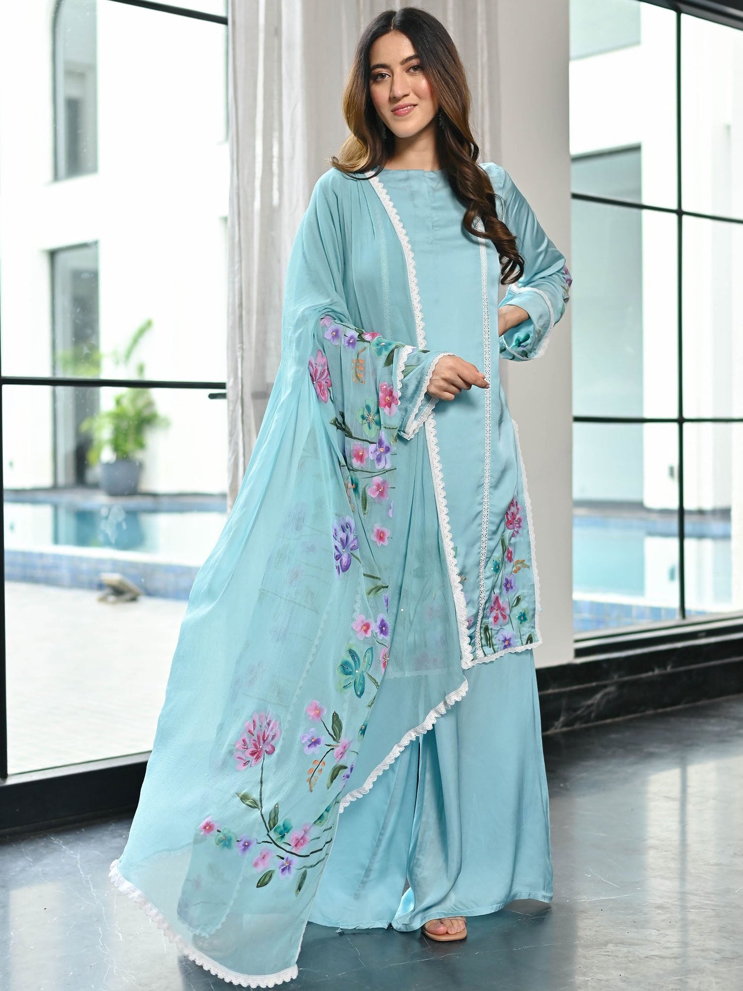 Kaarigiri Blue Kurta Set