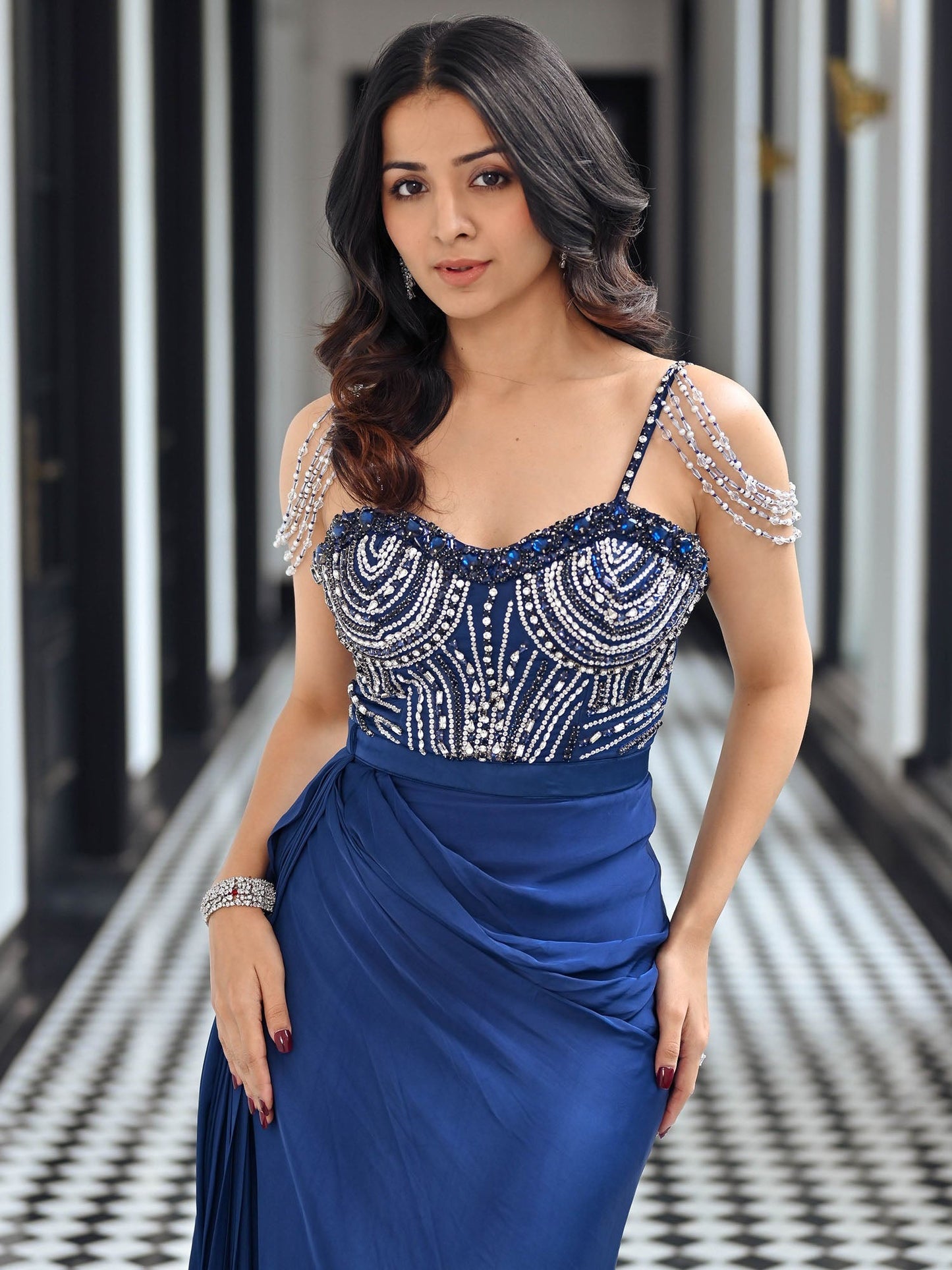 Crystal Couture Royal Blue Ball Gown
