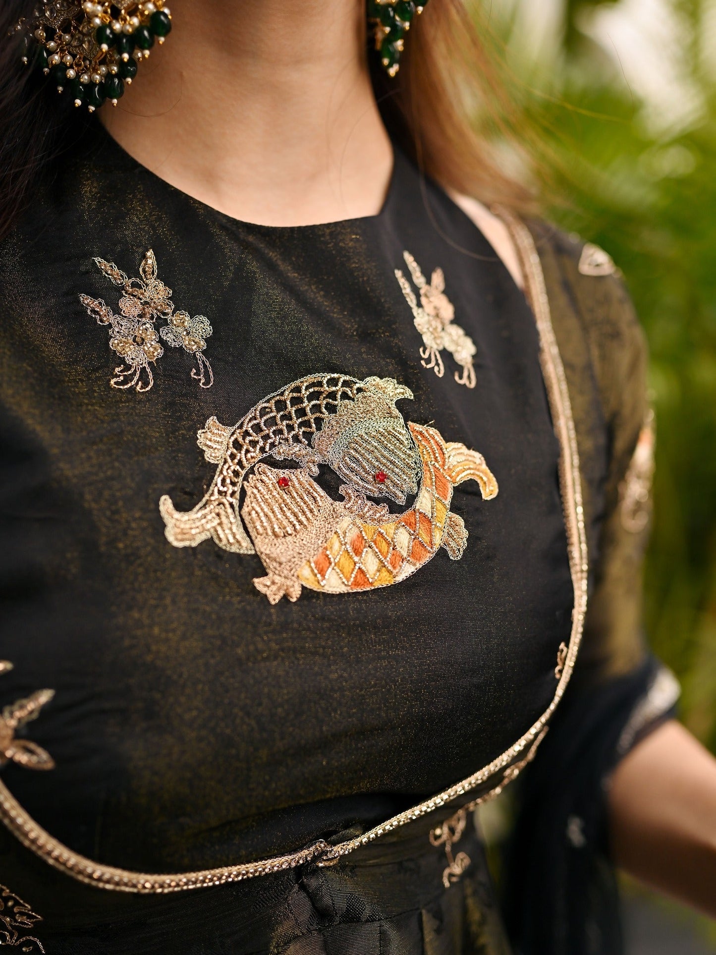 The Royals Black Anarkali Set