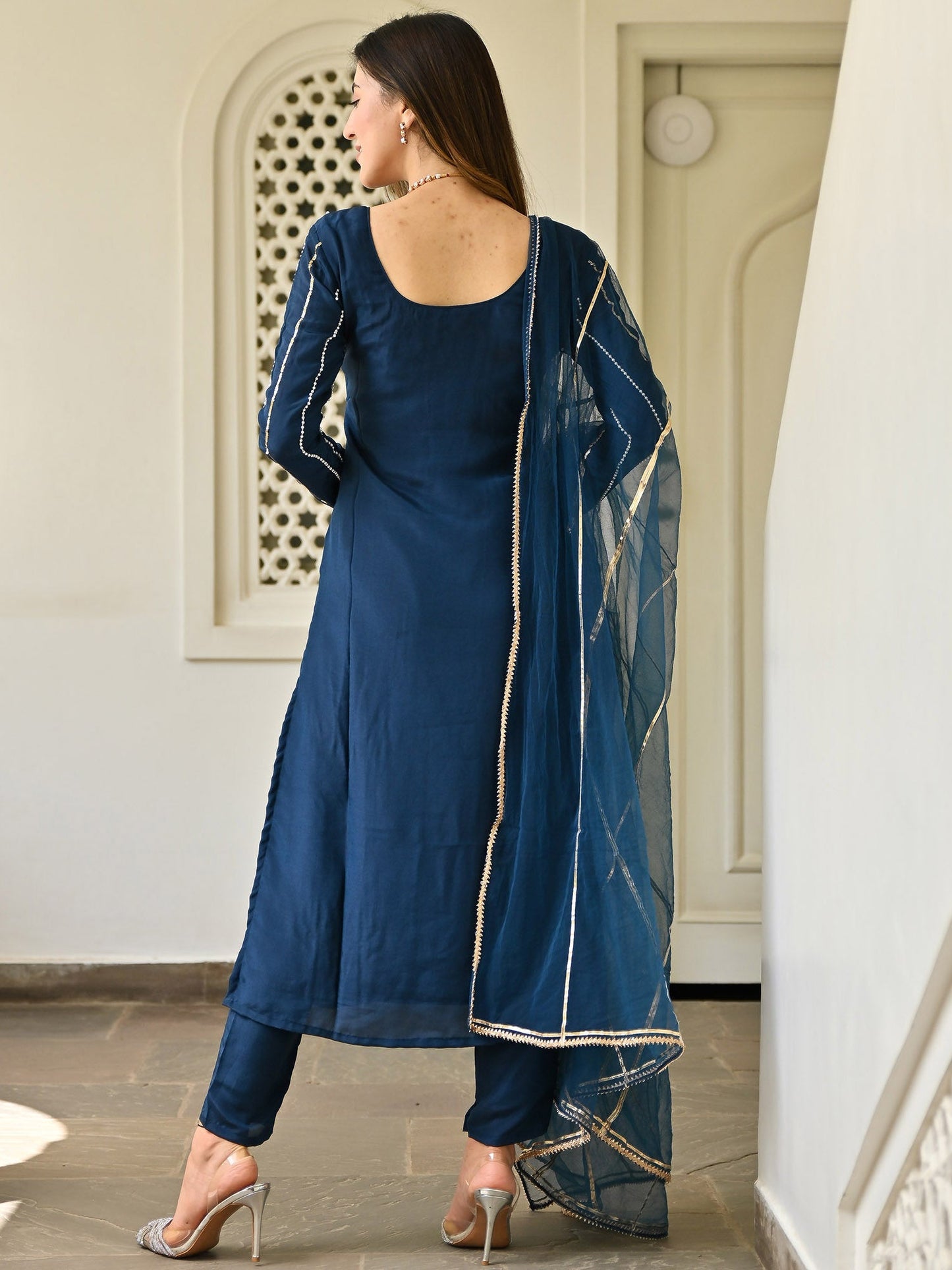Blue Handwork Kurta Set